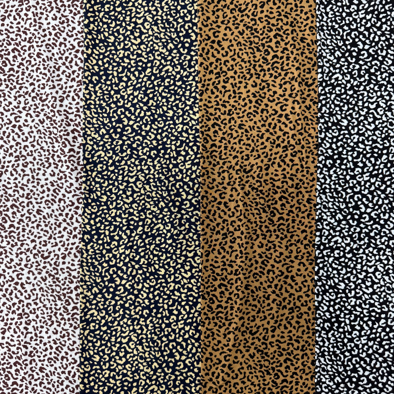 Tessuto in rayon stampato 45S – Piccola stampa leopardata